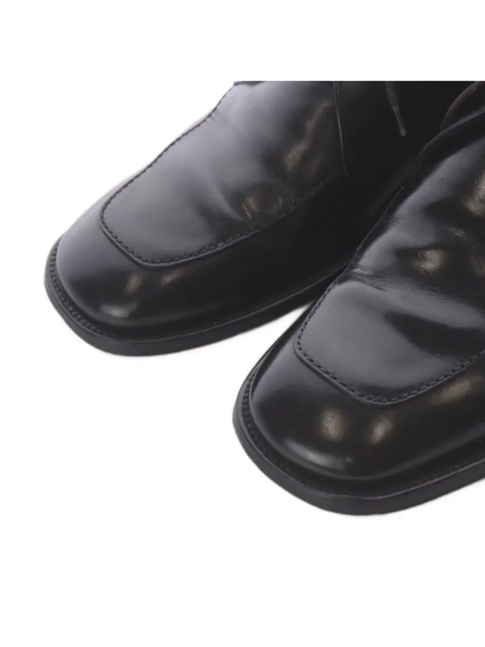 Prada name leather